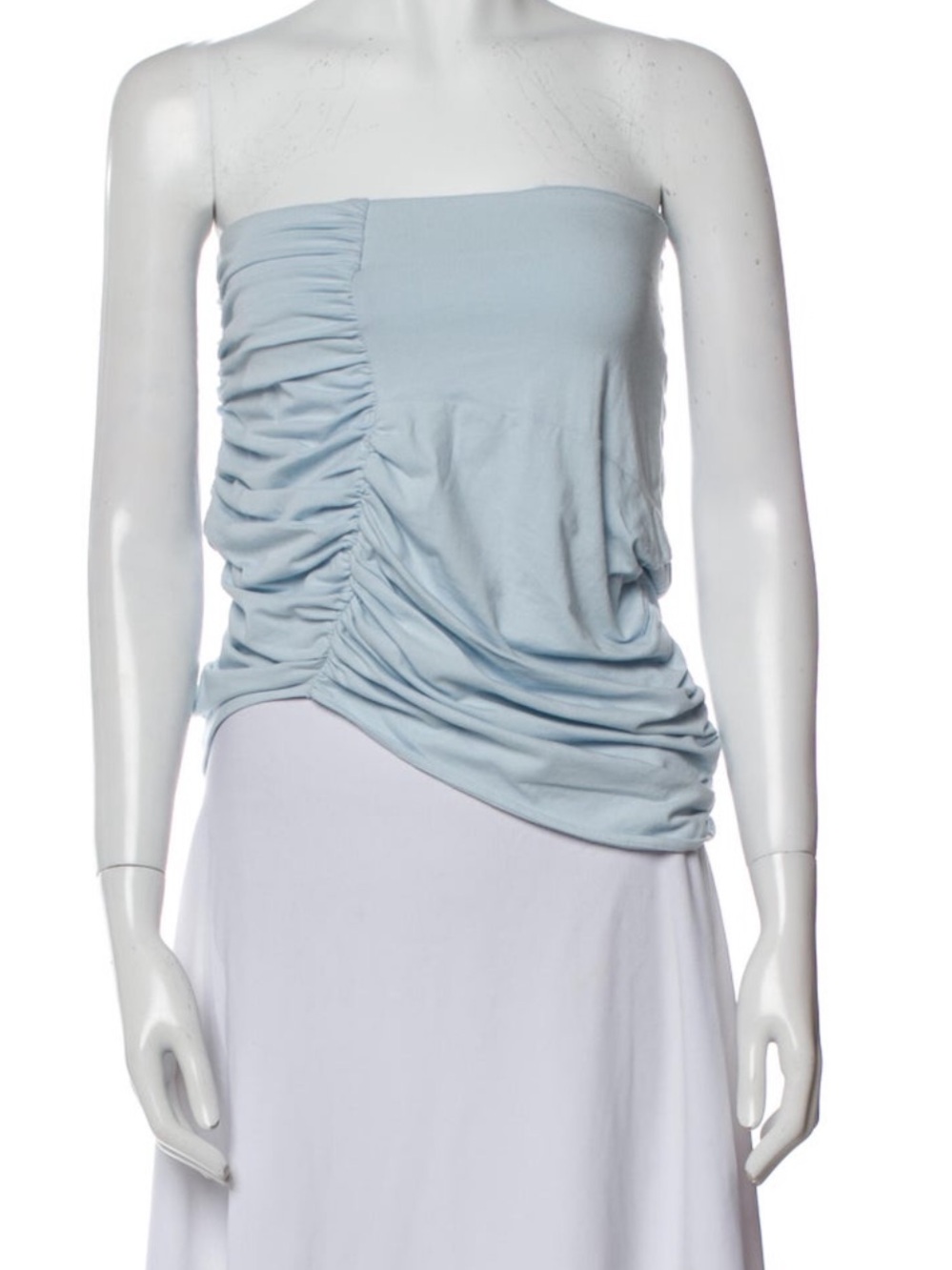 IRO Blue Pleated Accent Mini Skirt strapeless M